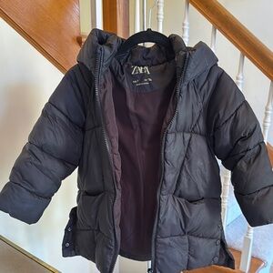 Zara Kids Black Puffer Jacket